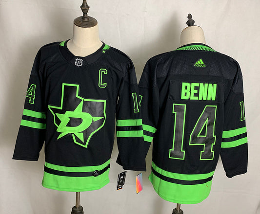 Men's Dallas Stars Jamie Benn #14 Black Alternate Premier Breakaway Player Jersey