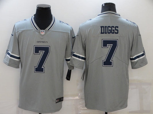 Men's Dallas Cowboys Trevon Diggs #7 Gray Inverted Legend Jersey