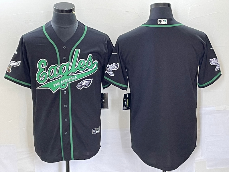 Men's Philadelphia Eagles Black Blank Jersey