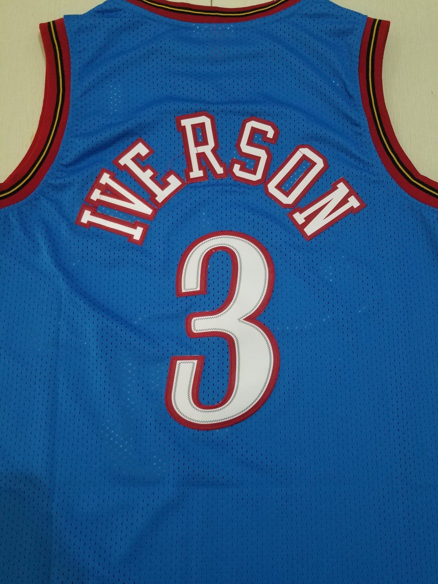 Allen Iverson #3 Philadelphia 76ers Blue Swingman Jersey Full Size