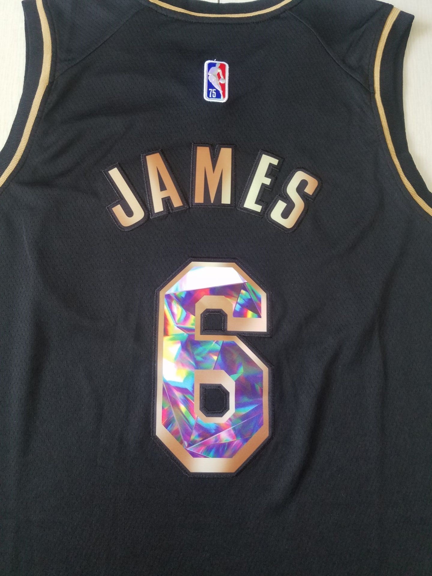 Men's Los Angeles Lakers LeBron James #6 Black Swingman Player Jersey