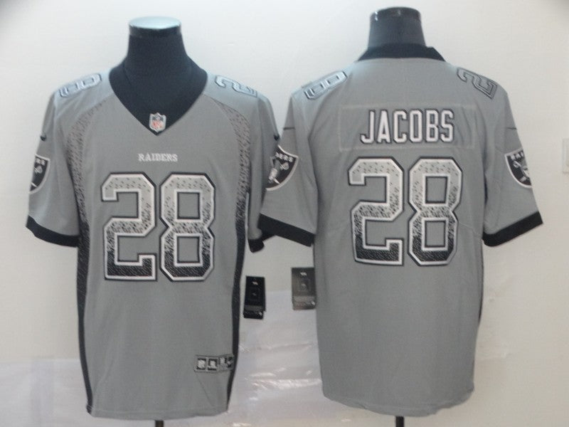 Men's Las Vegas Raiders Josh Jacobs #28 Gray Alternate Game Jersey