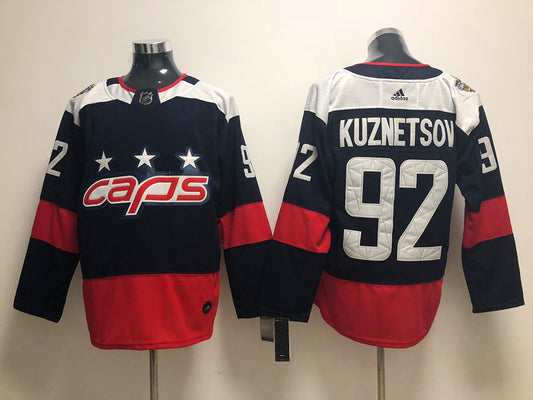 Men's Washington Capitals Evgeny Kuznetsov #92 Navy Player Jersey