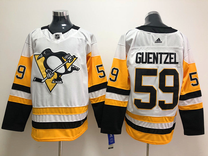 Men's Pittsburgh Penguins Jake Guentzel #59 White Player Jersey