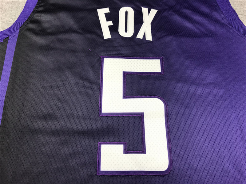 Men's Sacramento Kings De'Aaron Fox #5 Purple Swingman Jersey - Statement Edition