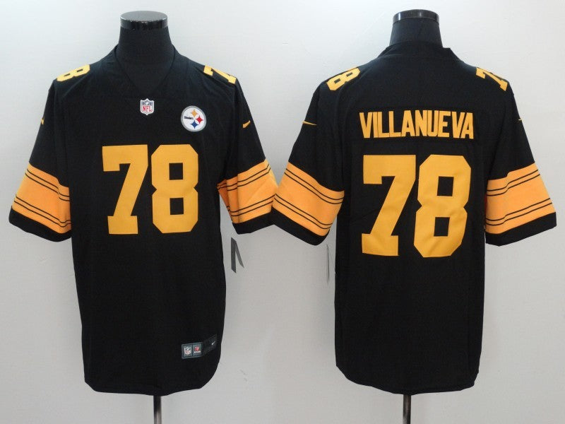 Men's Pittsburgh Steelers Alejandro Villanueva #78 Black Alternate Legend Jersey