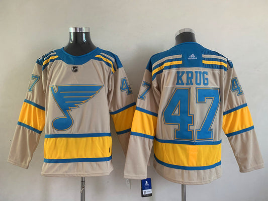 Men's St. Louis Blues Torey Krug #47 Cream Breakaway Player Jersey