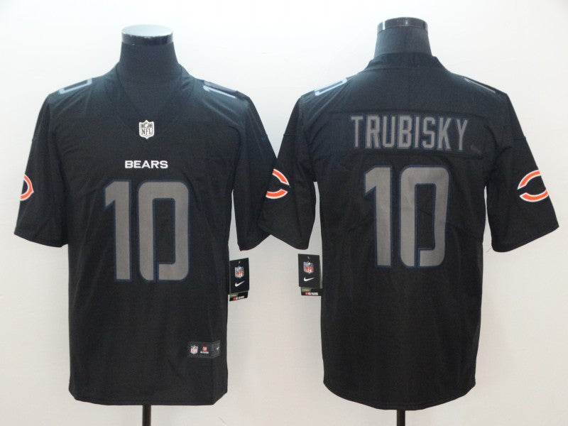 Men's Chicago Bears Mitch Trubisky #10 Black Game Player Jersey