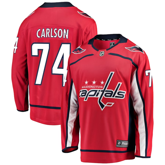 Men's Washington Capitals John Carlson #74 Red Home Breakaway Player Jersey