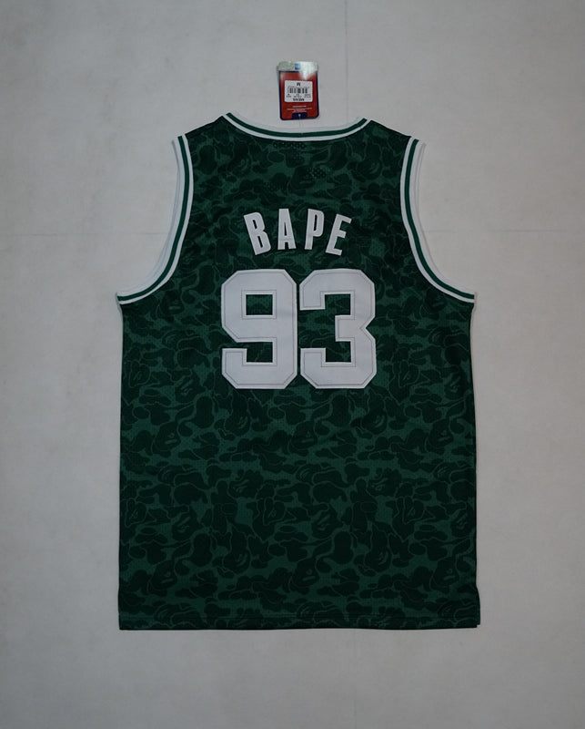 Men's Boston Celtics Bape?x Mitchell #93 NBA Green Player Jersey