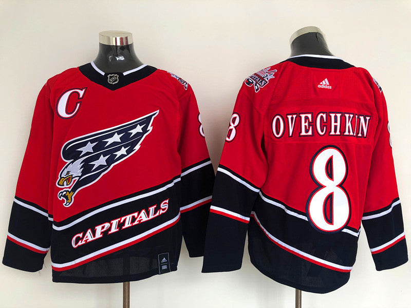 Men's Washington Capitals Alexander Ovechkin #8 Red Home Breakaway Jersey