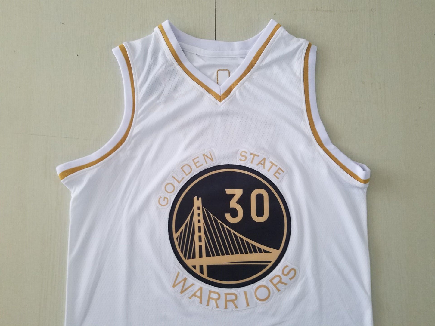 Men's Golden State Warriors Stephen Curry #30 White Swingman Jersey