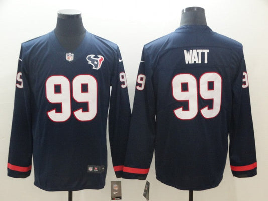 Men's Houston Texans J.J. Watt #99 Navy Authentic Game Jersey