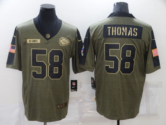 Men's Kansas City Chiefs Derrick Thomas #58 Brown Game Jersey