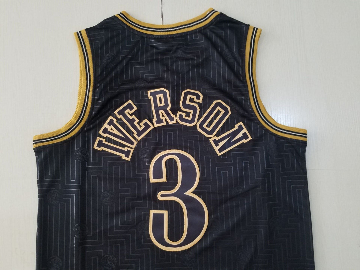 Men's Philadelphia 76ers Allen Iverson Black 2000-01 Hardwood Classics Jersey