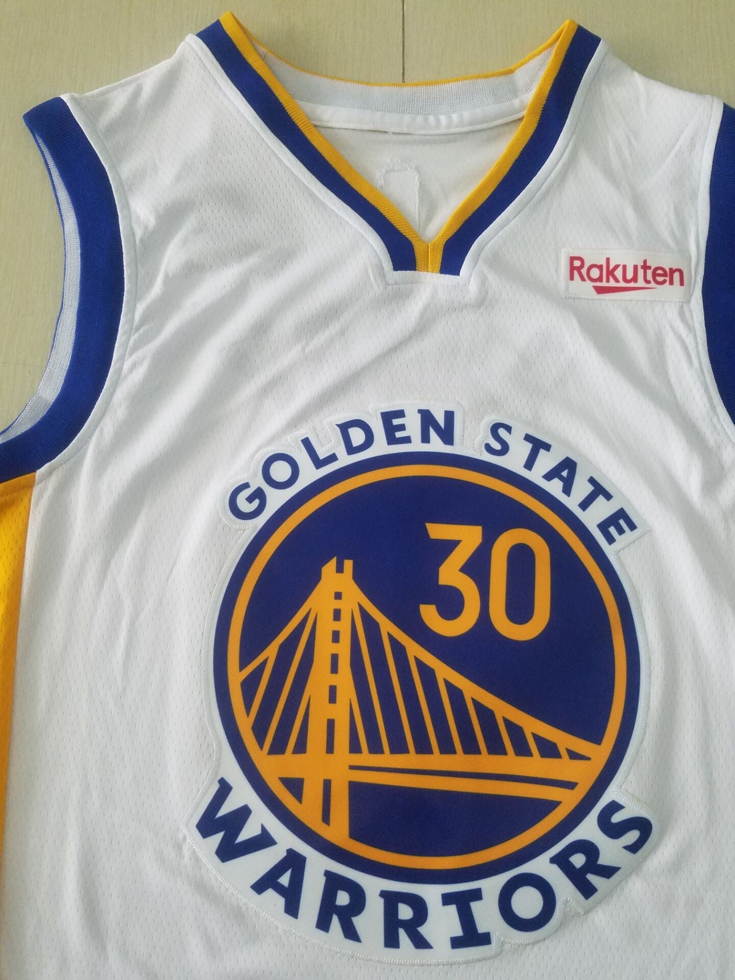 Men's Golden State Warriors Stephen Curry White Fast Break Replica Player Jersey