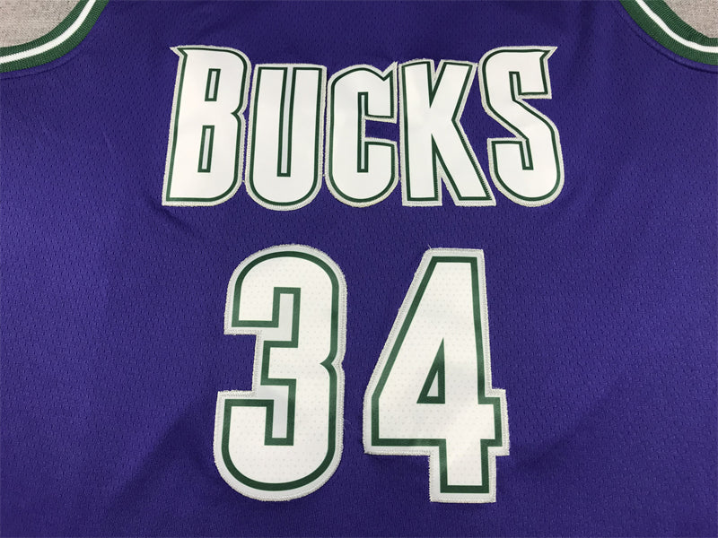 Men's Milwaukee Bucks Giannis Antetokounmpo #34 Purple 2022/23 Swingman Jersey - Classic Edition