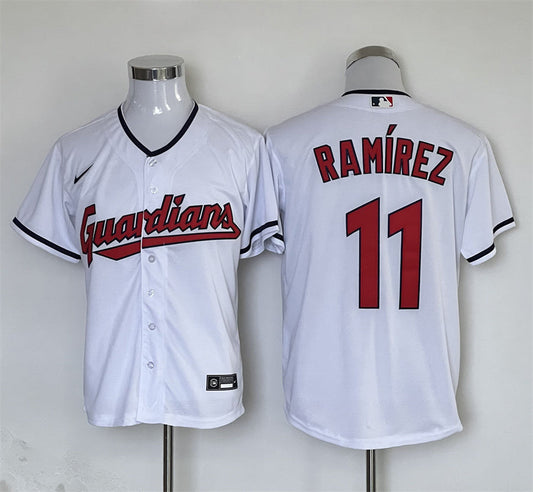 Men's Cleveland Guardians Jose Ramirez Nike White Replica Player Jersey