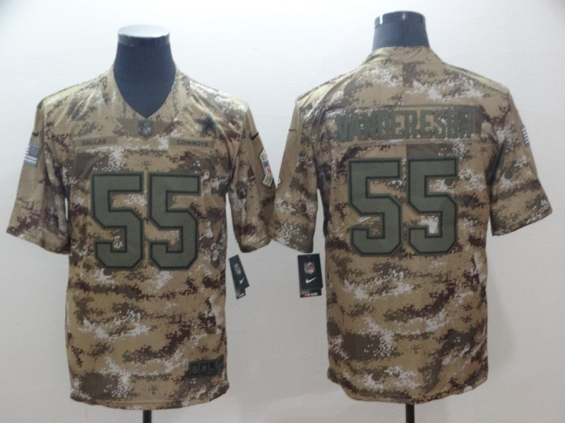 Men's Dallas Cowboys Leighton Vander Esch #55 Camouflage Game Jersey