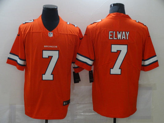 Men's Denver Broncos John Elway #7 Orange Game Player Jersey