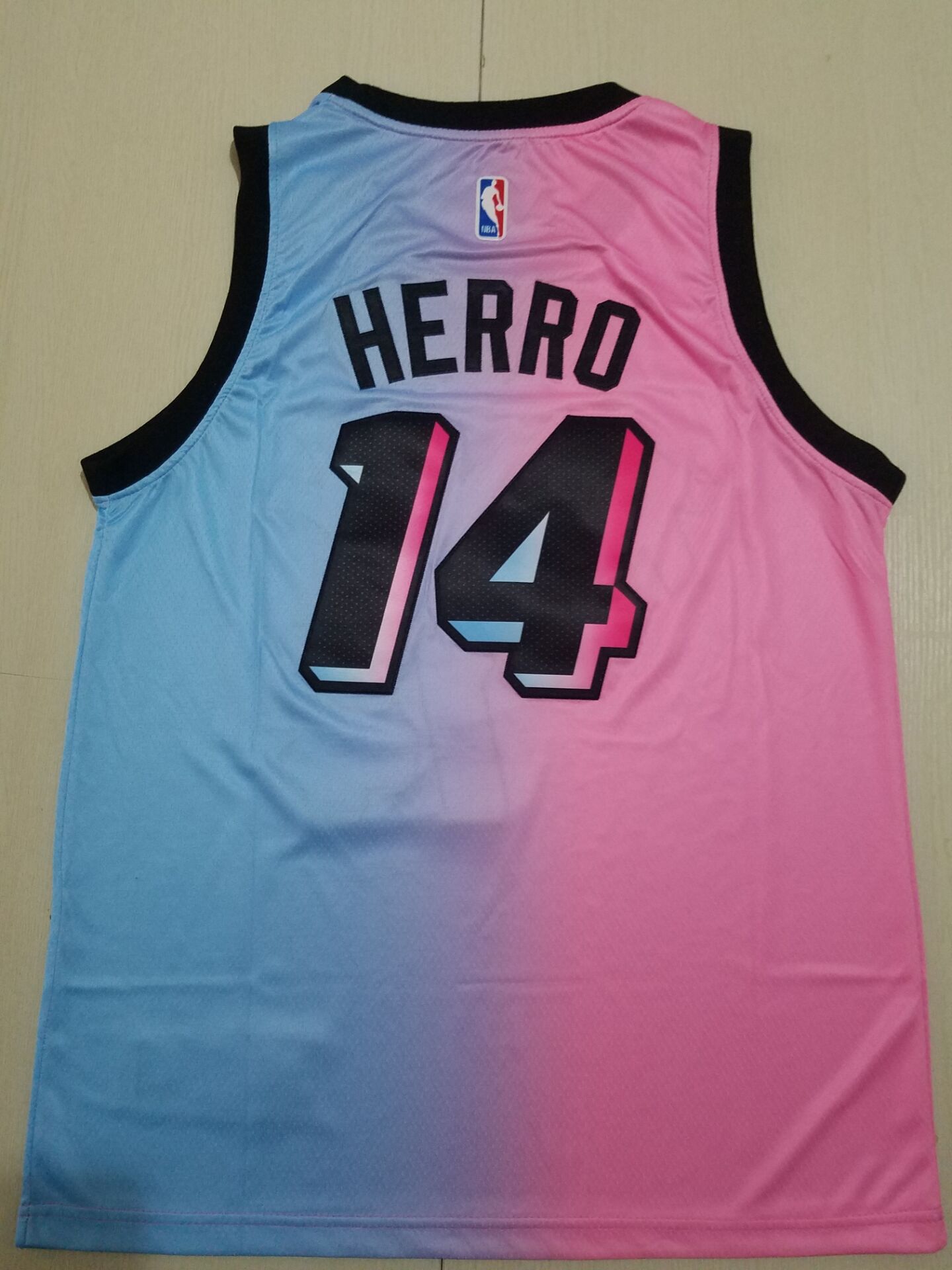 Men's Miami Heat Tyler Herro #14 Pink/Blue Swingman Player Jersey