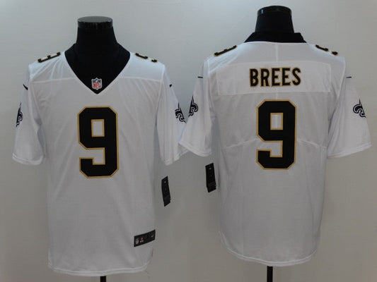 Men's New Orleans Saints #9 Drew Brees Team Jersey White