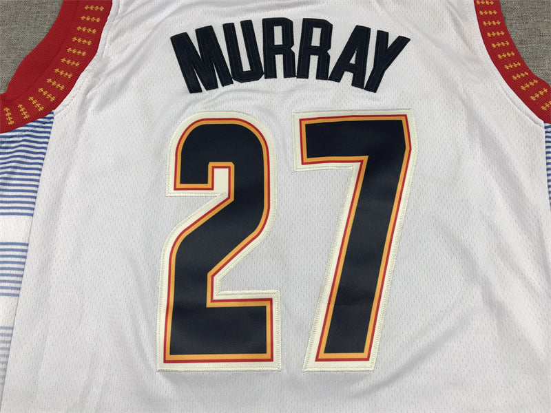 Men's Denver Nuggets Jamal Murray #27 Silver 2022/23 Swingman Jersey - City Edition