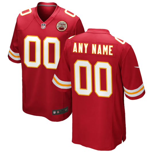 Custom Kansas City Chiefs Red Game Jersey