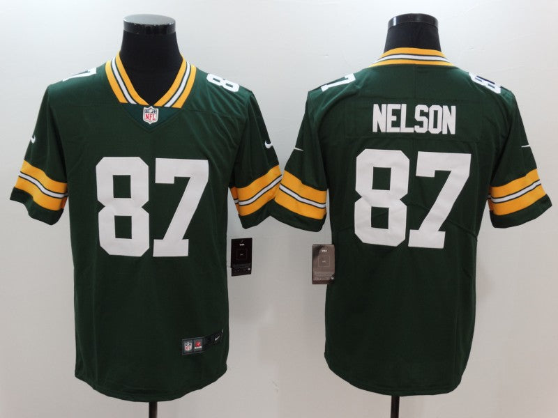 Men's Green Bay Packers Jordy Nelson #87 Green Game Player Jersey