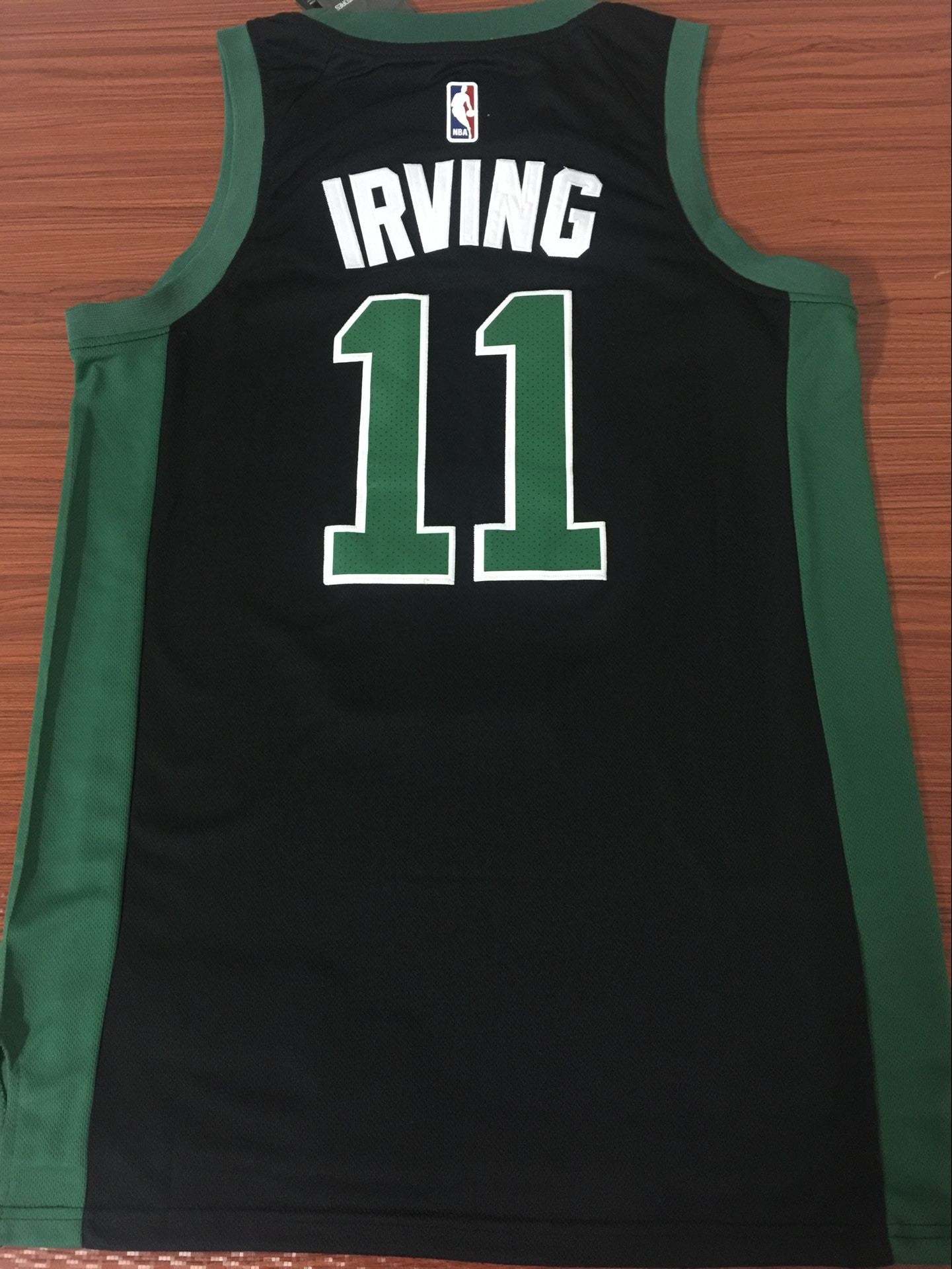 Men's Boston Celtics Kyrie Irving #11 Black Swingman Jersey