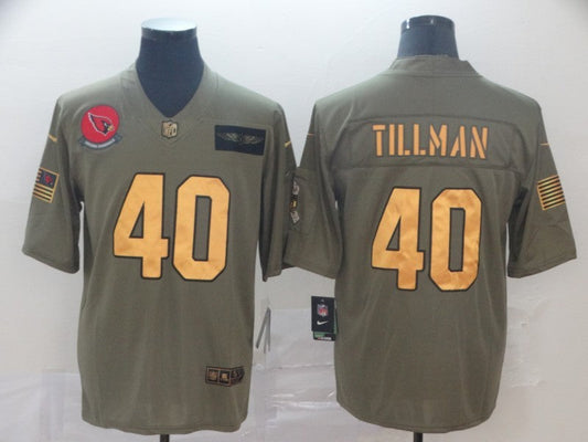 Men's Arizona Cardinals Pat Tillman #40 Brown Authentic Game Jersey