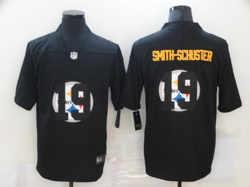 Men's Pittsburgh Steelers #19 JuJu Smith-Schuster Black Team Game Jersey