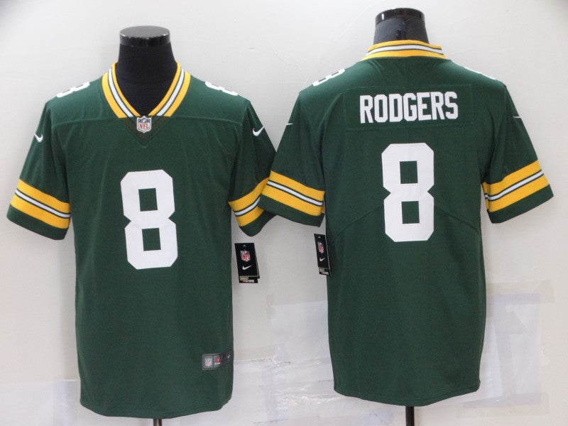 Men's Green Bay Packers Aaron Rodgers #8 Green Game Jersey