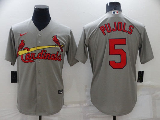 Men's St. Louis Cardinals Albert Pujols #5 Gray Replica Baseball Jersey