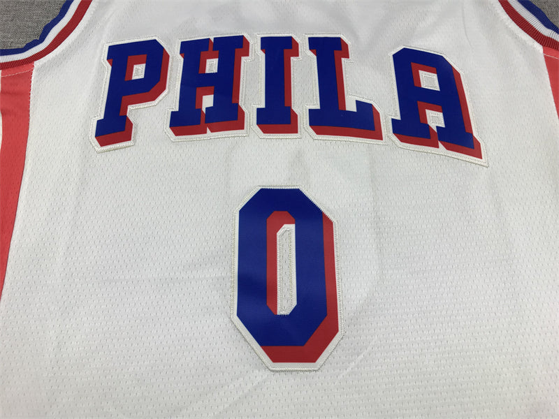 Men's Philadelphia 76ers Tyrese Maxey White Fastbreak Replica Player Jersey