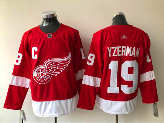 Men's Detroit Red Wings Steve Yzerman #19 Red Home Breakaway Player Jersey