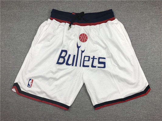 Men's Washington Wizards White Basketball Shorts