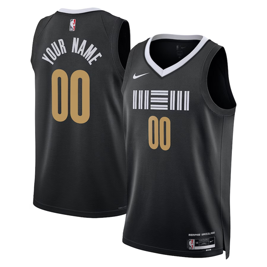 Men's Memphis Grizzlies Black 2023/24 Custom Swingman Jersey - City Edition