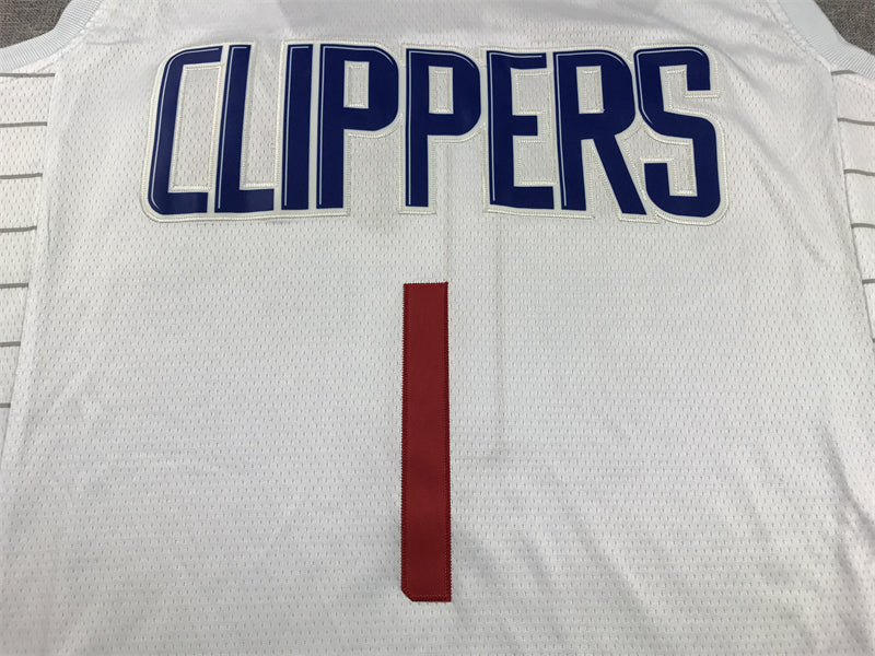 Men's LA Clippers James Harden #1 White Swingman Jersey - Association Edition