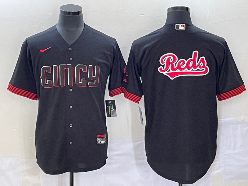 Men's Cincinnati Reds Black 2023 City Connect Replica Jersey