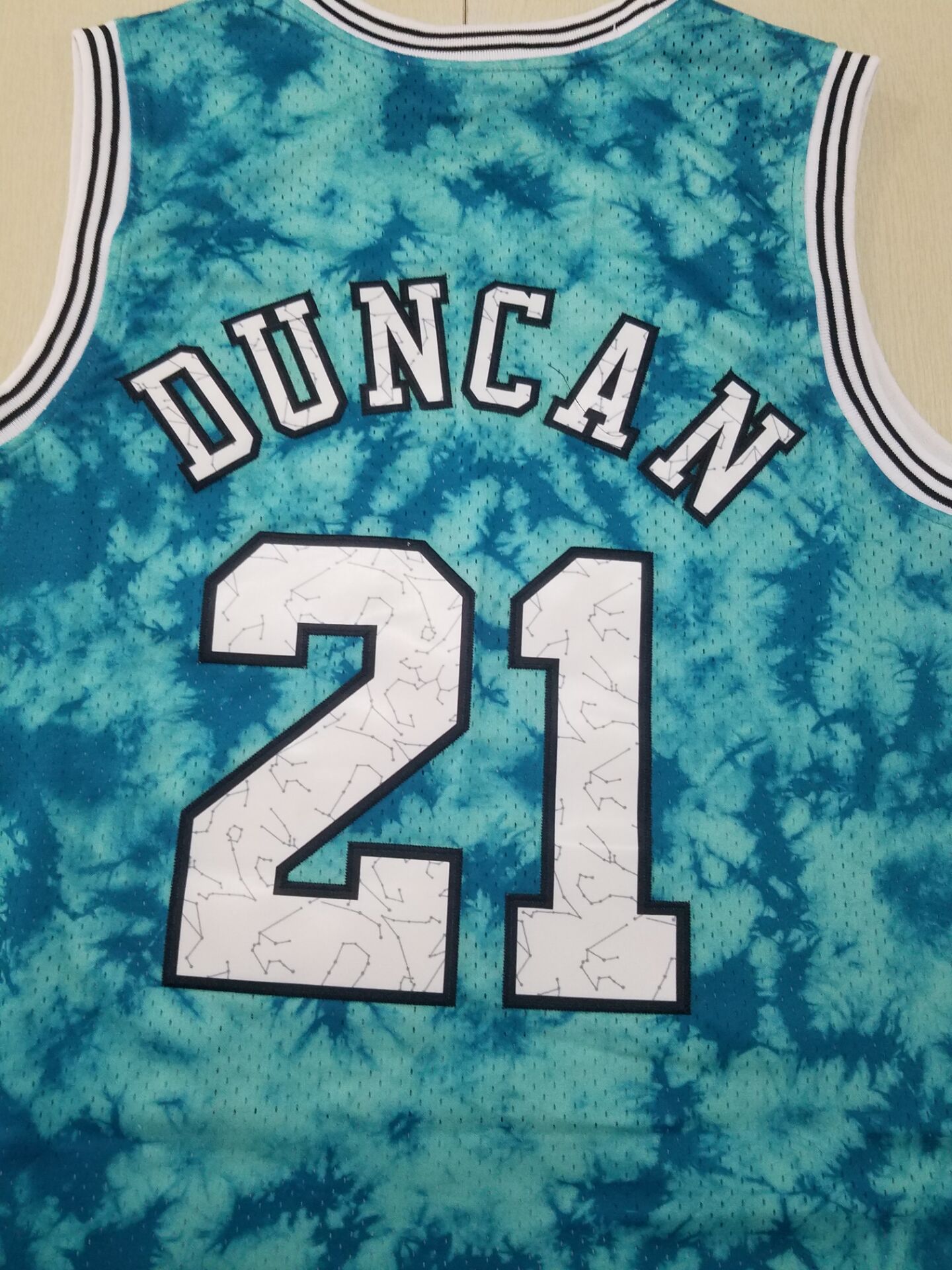 Men's San Antonio Spurs Tim Duncan #21 Blue Galaxy Swingman Jersey