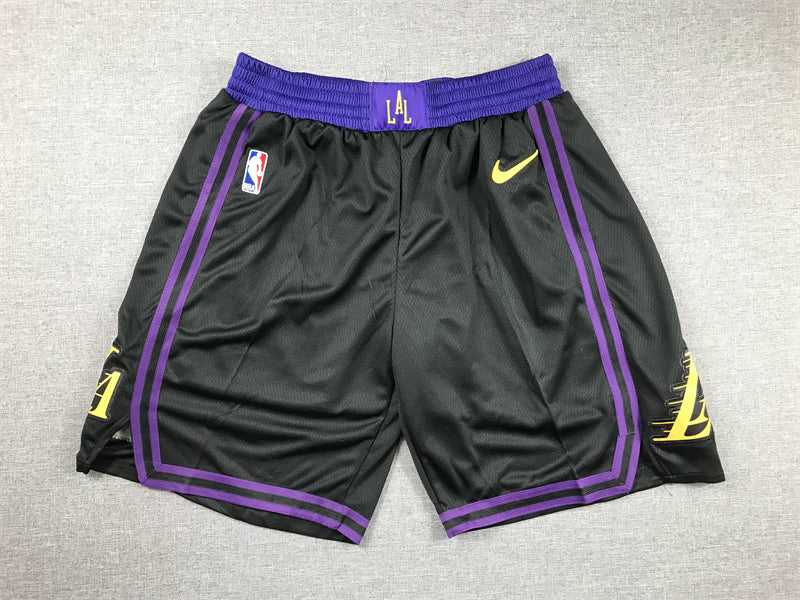 Men's Los Angeles Lakers Black 2023/24 Swingman City Edition Shorts