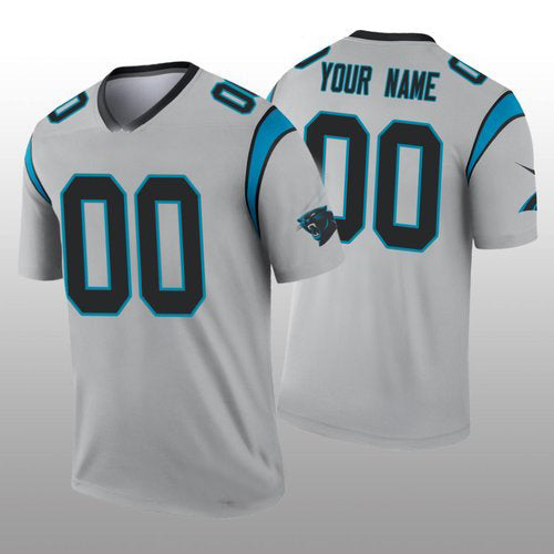 Custom Carolina Panthers silver Inverted Legend Jersey American Jerseys Stitched Jersey Football Jerseys