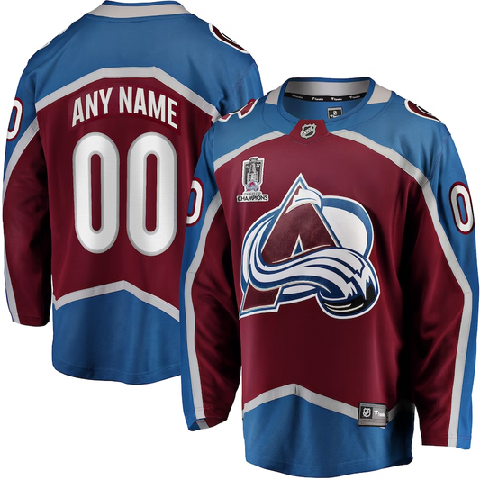 Men's Colorado Avalanche Maroon Home Breakaway Custom Jersey