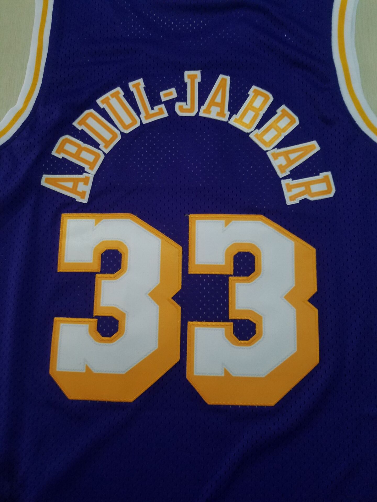 Men's Los Angeles Lakers Kareem Abdul-Jabbar Hardwood Classics Swingman Jersey