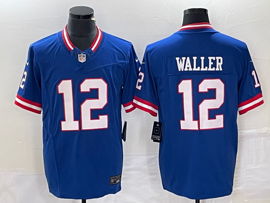 Men's New York Giants Darren Waller #12 Royal Classic Game Jersey