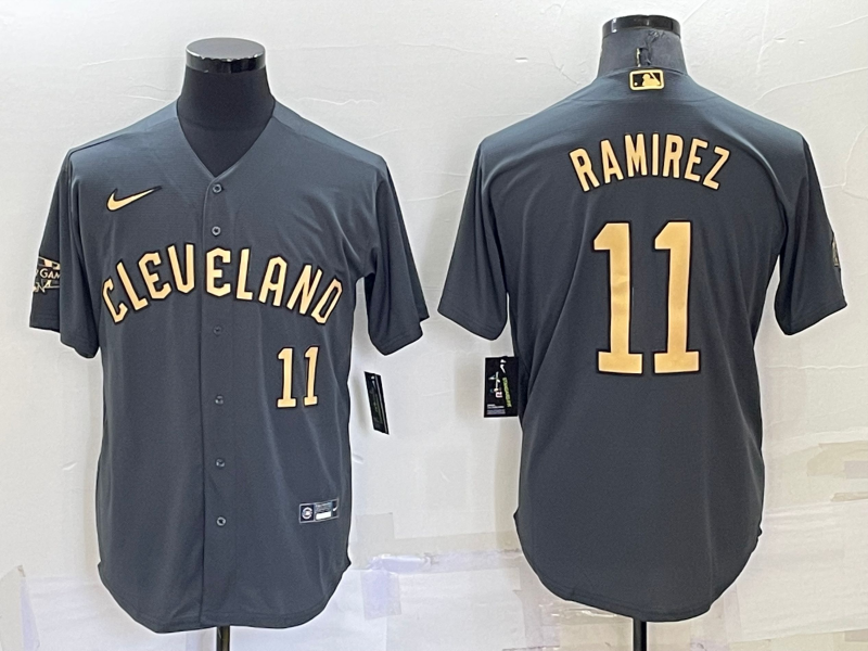 Men's Cleveland Guardians Jose Ramirez #11 Gray Replica Baseball Jersey