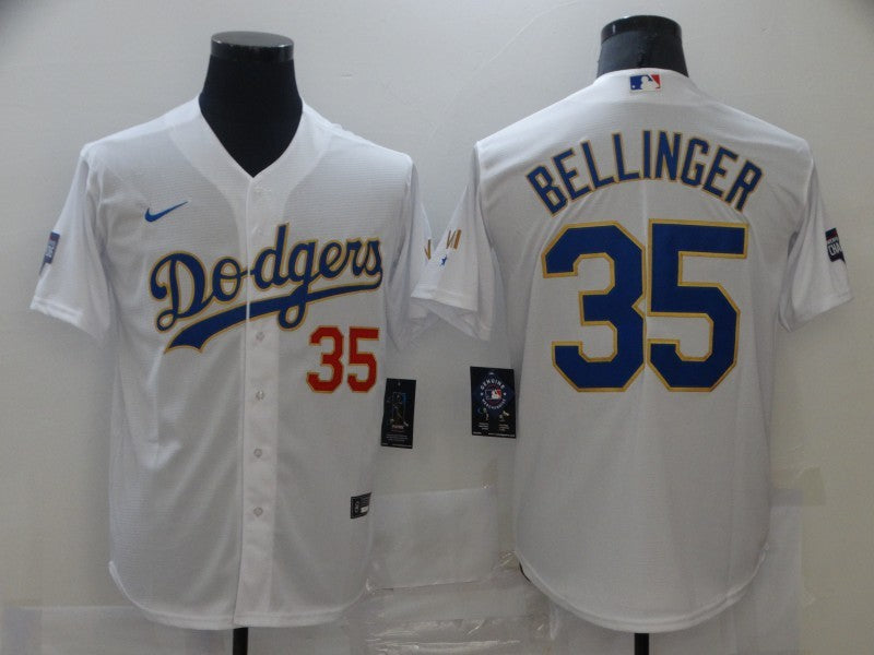 Men's Los Angeles Dodgers Cody Bellinger #35 White Fashion Stitched Jersey