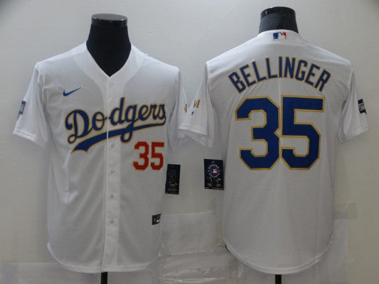 Men's Los Angeles Dodgers Cody Bellinger #35 White Fashion Stitched Jersey