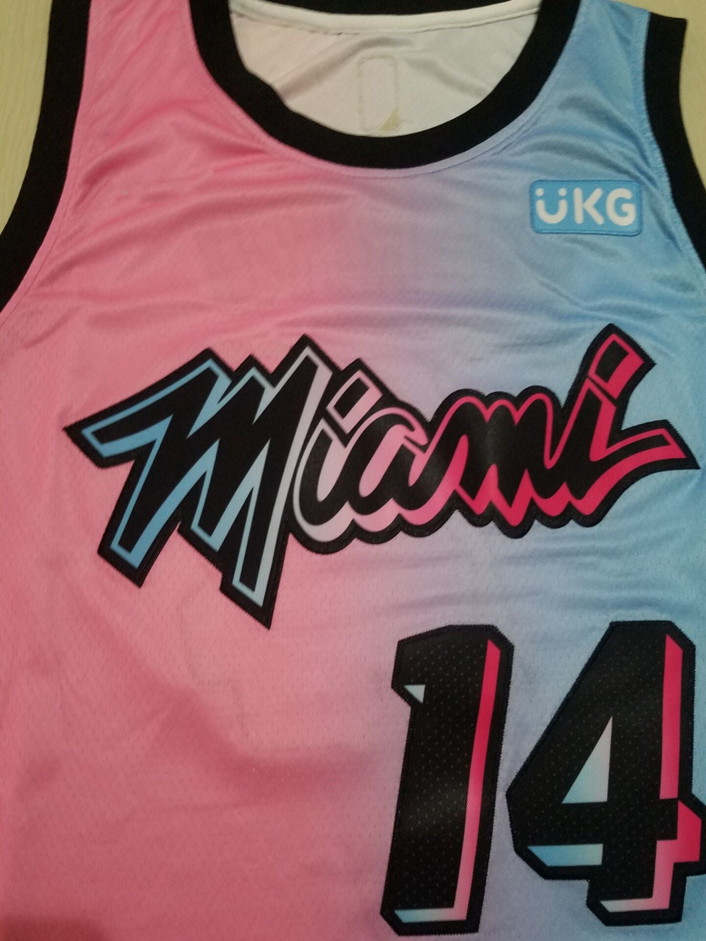 Men's Miami Heat Tyler Herro #14 Pink/Blue Swingman Player Jersey